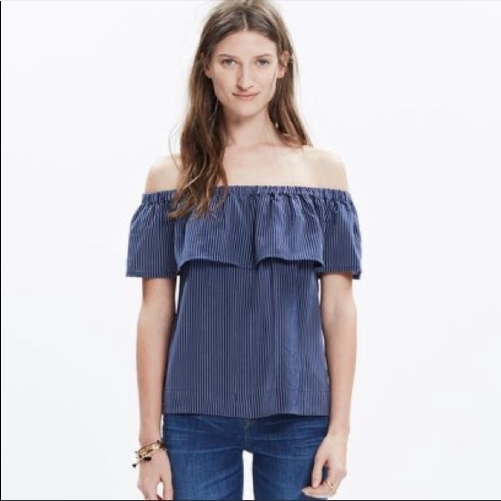Silk Off the Shoulder Madewell Top